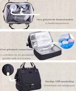 Rose & Ollie Kleine Kolftas Handtas Model Zwart - Koeltas Moedermelk -Kinderwagen- En Accessoirewinkel 1000x1200 11