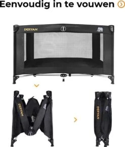 Deryan Believer Campingbedje - 120x60cm - Zwart -Kinderwagen- En Accessoirewinkel 1018x1200 8