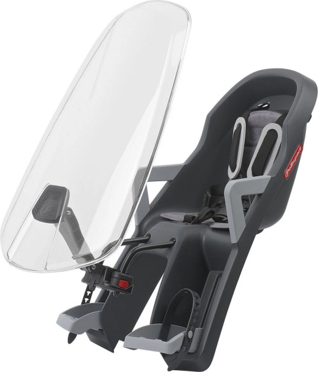 Polisport Bilby - Fietsstoeltje Voor + Windscherm - Zwart 5 Polisport Bilby - Fietsstoeltje Voor + Windscherm - Zwart - Afbeelding 3