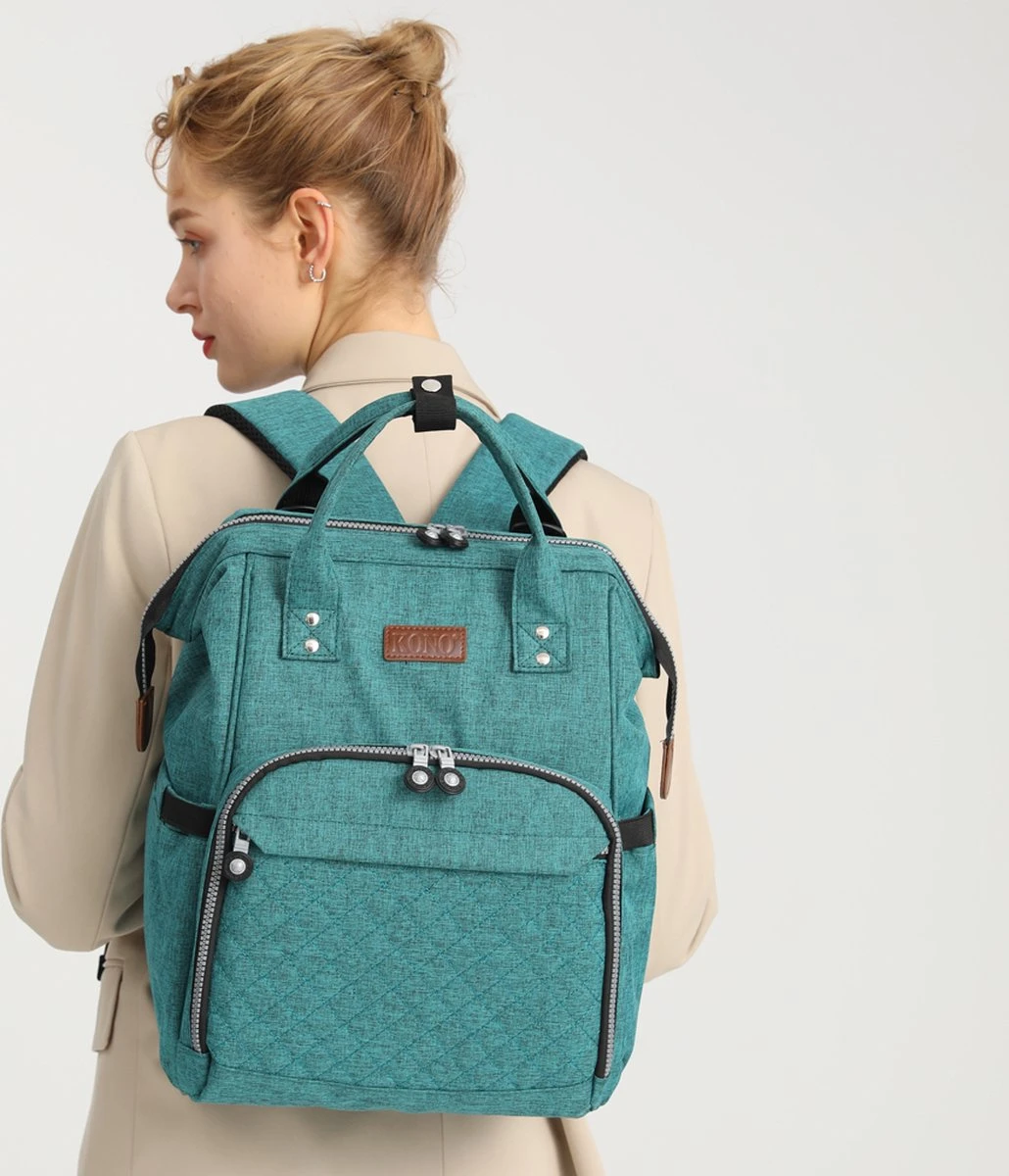 Miss Lulu Luiertas Rugzak - Inclusief Buggy En Kinderwagen Haken - Groen (E6705 GN) 9 Miss Lulu Luiertas Rugzak - Inclusief Buggy En Kinderwagen Haken - Groen (E6705 GN) - Afbeelding 7