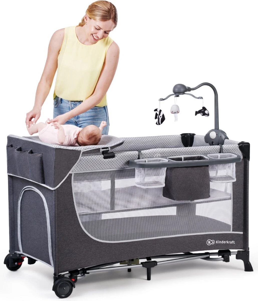 Kinderkraft Campingbed - Leody Met Accessoires - Roze 6 Kinderkraft Campingbed - Leody Met Accessoires - Roze - Afbeelding 4