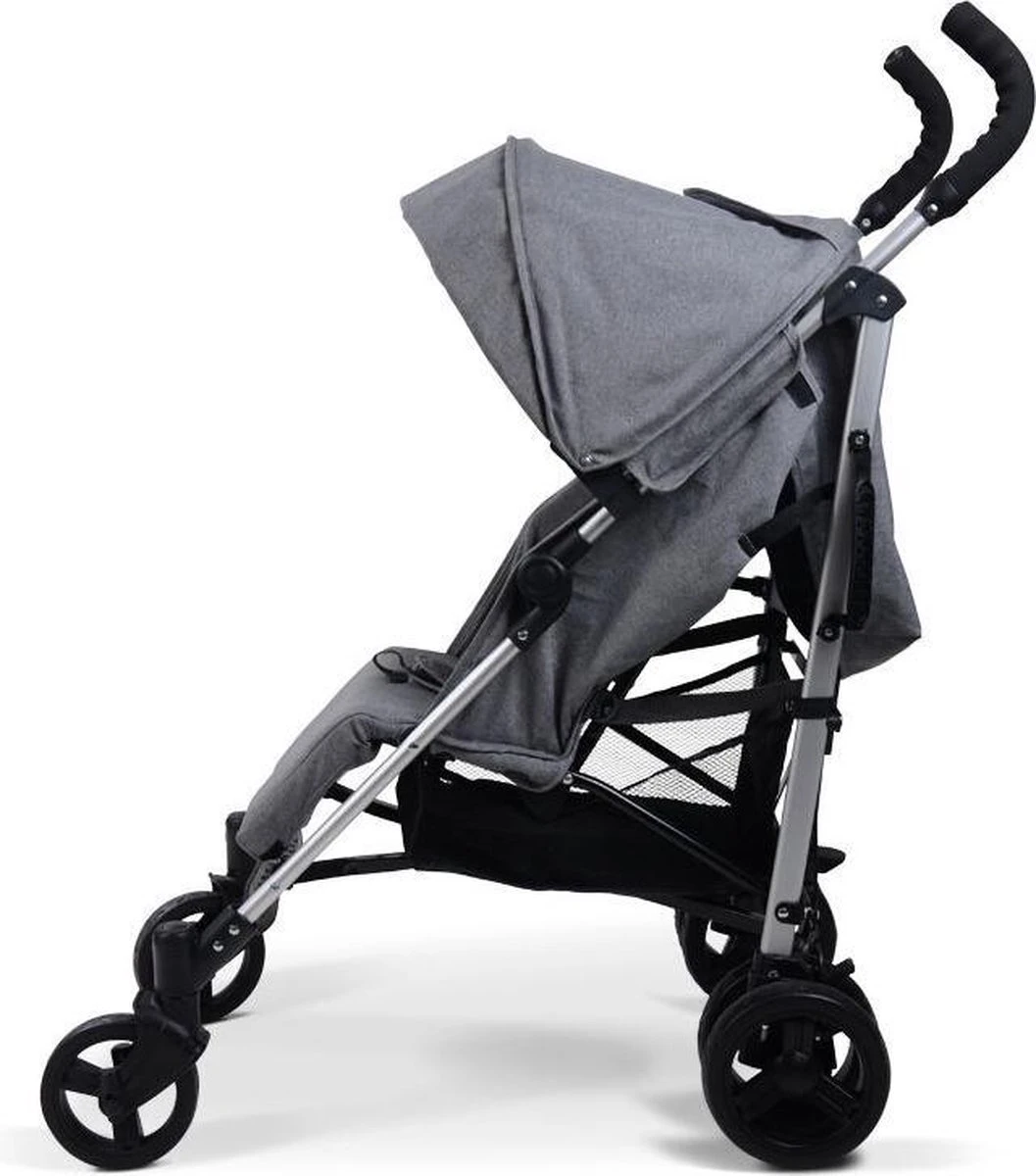 Prénatal Luxe Buggy – Kinderwagen Met Boodschappenmand En Zonneklep - Verstelbare Wandelwagen – Inklapbaar Met 1 Hand - Plooibuggy Grijs 4 Prénatal Luxe Buggy – Kinderwagen Met Boodschappenmand En Zonneklep - Verstelbare Wandelwagen – Inklapbaar Met 1 Hand - Plooibuggy Grijs - Afbeelding 2