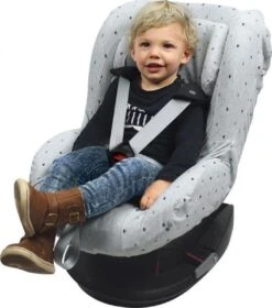 Dooky Seat Cover Groep 1 Autostoel Hoes Light Grey Crowns -Kinderwagen- En Accessoirewinkel 1059x1200 3