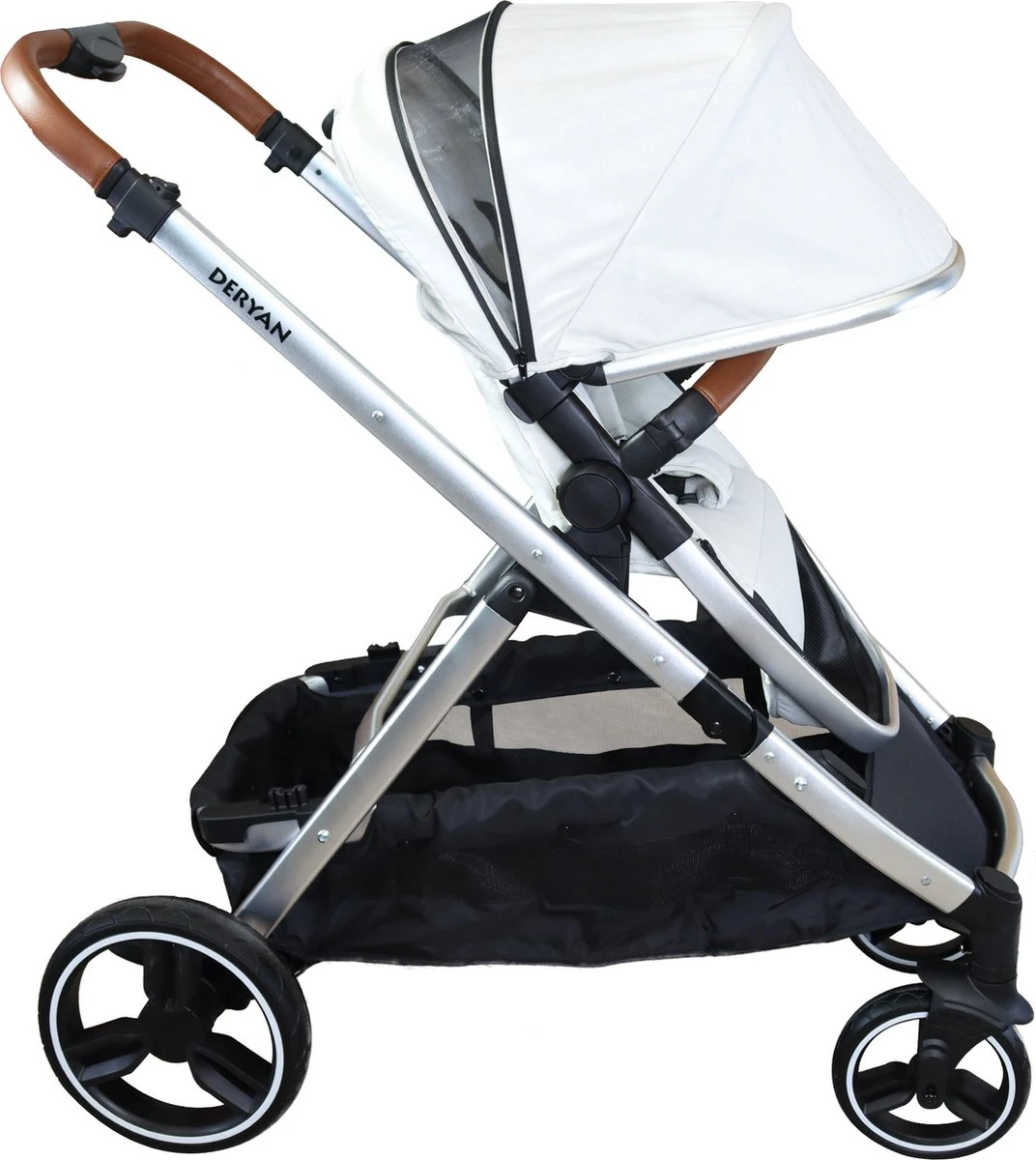 Deryan Evy Kinderwagen - Duo Kinderwagen - Uitbreidbaar - Inclusief Reiswieg - Creme 10 Deryan Evy Kinderwagen - Duo Kinderwagen - Uitbreidbaar - Inclusief Reiswieg - Creme - Afbeelding 8