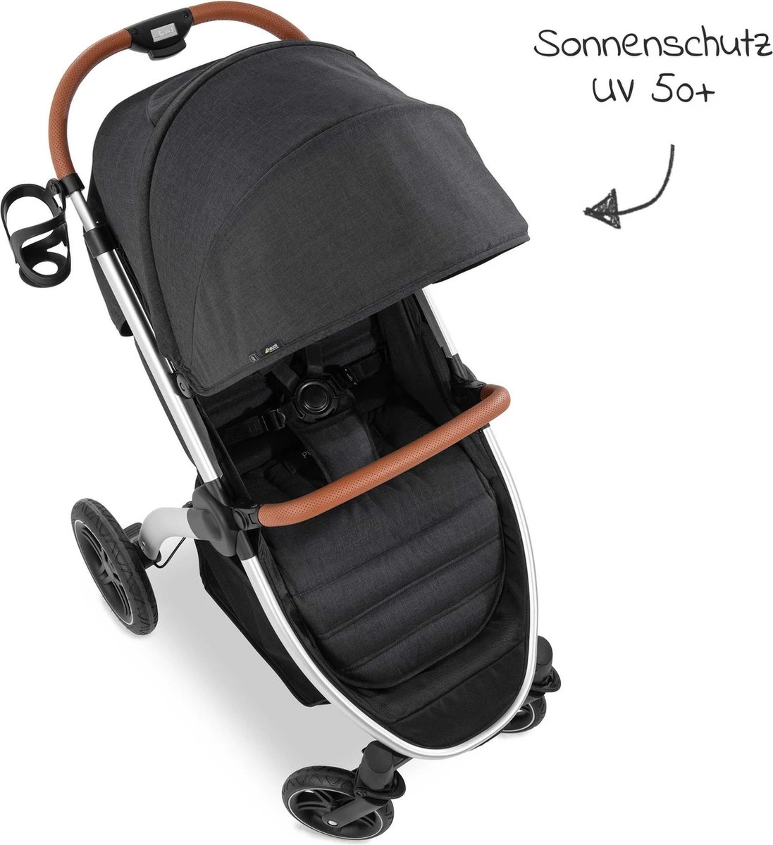 Hauck UpTown Buggy - Met één Hand Opvouwbaar - Zwart 4 Hauck UpTown Buggy - Met één Hand Opvouwbaar - Zwart - Afbeelding 2