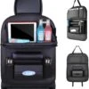 RAMBUX® - Autostoel Organizer Met Tray - Organizer Auto Stoelhoes Met Uitklapbare Tafel - Duurzaam Mat Zwart PU Leer Kunstleer - Tablethouder - Telefoonhouder - Fleshouder -Kinderwagen- En Accessoirewinkel 1102x1200 1