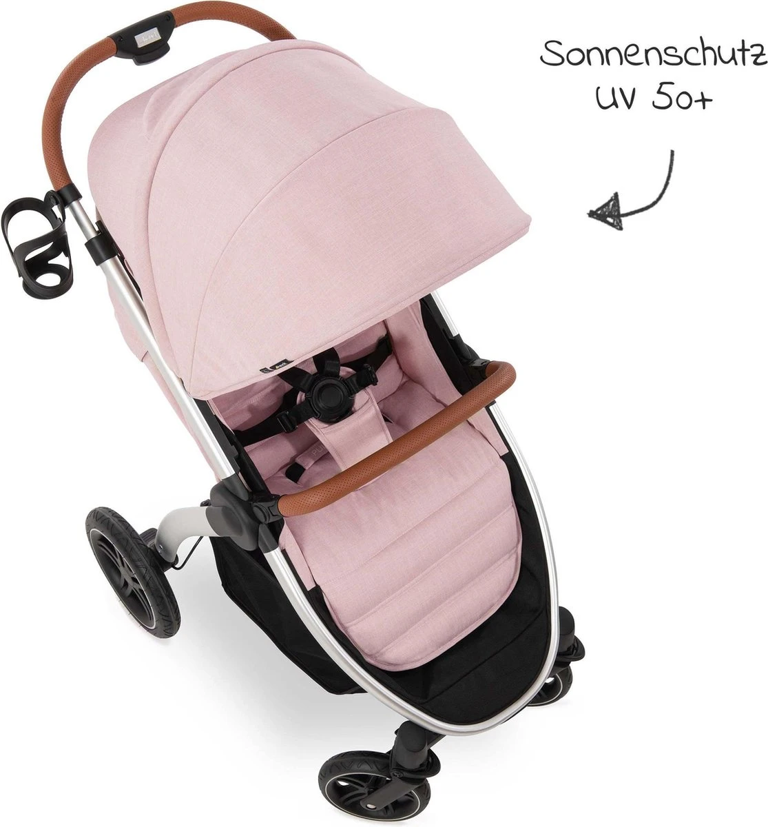 Hauck UpTown Buggy - Met één Hand Opvouwbaar - Roze 17 Hauck UpTown Buggy - Met één Hand Opvouwbaar - Roze - Afbeelding 15