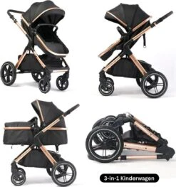 Merkloos BrightWise Luxe Kinderwagen 3 In 1 Van Voldoet Aan Alle Europese Veiligheidscertificaten - Wandelwagen - Kinderwagen 3-in-1 Incl Autostoel - Kinderwagen Maxi Cosi – Buggy 3 In 1 - Newborn - Zwart -Kinderwagen- En Accessoirewinkel 1126x1200 10