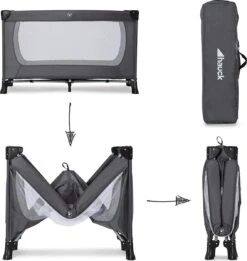 Hauck Dream N Play Plus Campingbedje Set - Met Matras En Muggennet - Grijs -Kinderwagen- En Accessoirewinkel 1135x1200 5