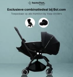 Hamilton By Yoop X1 Plus Kinderwagen - Buggy Met Monteerbare Wieg - Premium Stroller Met One Hand Folding Technologie - Nieuw, Hoger, Uitgebreider 2023 Model - Zwart - Licht, Verstelbaar, Wendbaar En Geschikt Van 0 Maanden Tot 4 Jaar -Kinderwagen- En Accessoirewinkel 1139x1200 33