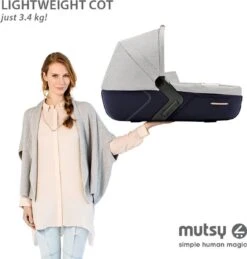 MUTSY - IGO - Kinderwagen - Onderstel: Heritage Green Blue I2 - Reiswieg: IGO Midnight -Kinderwagen- En Accessoirewinkel 1144x1200 4