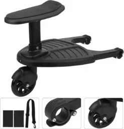 Merkloos Happyment® Universeel Meerijdplankje - Met Zitting - Voor Kinderwagen - Buggyboard - Zwart -Kinderwagen- En Accessoirewinkel 1152x1200 1