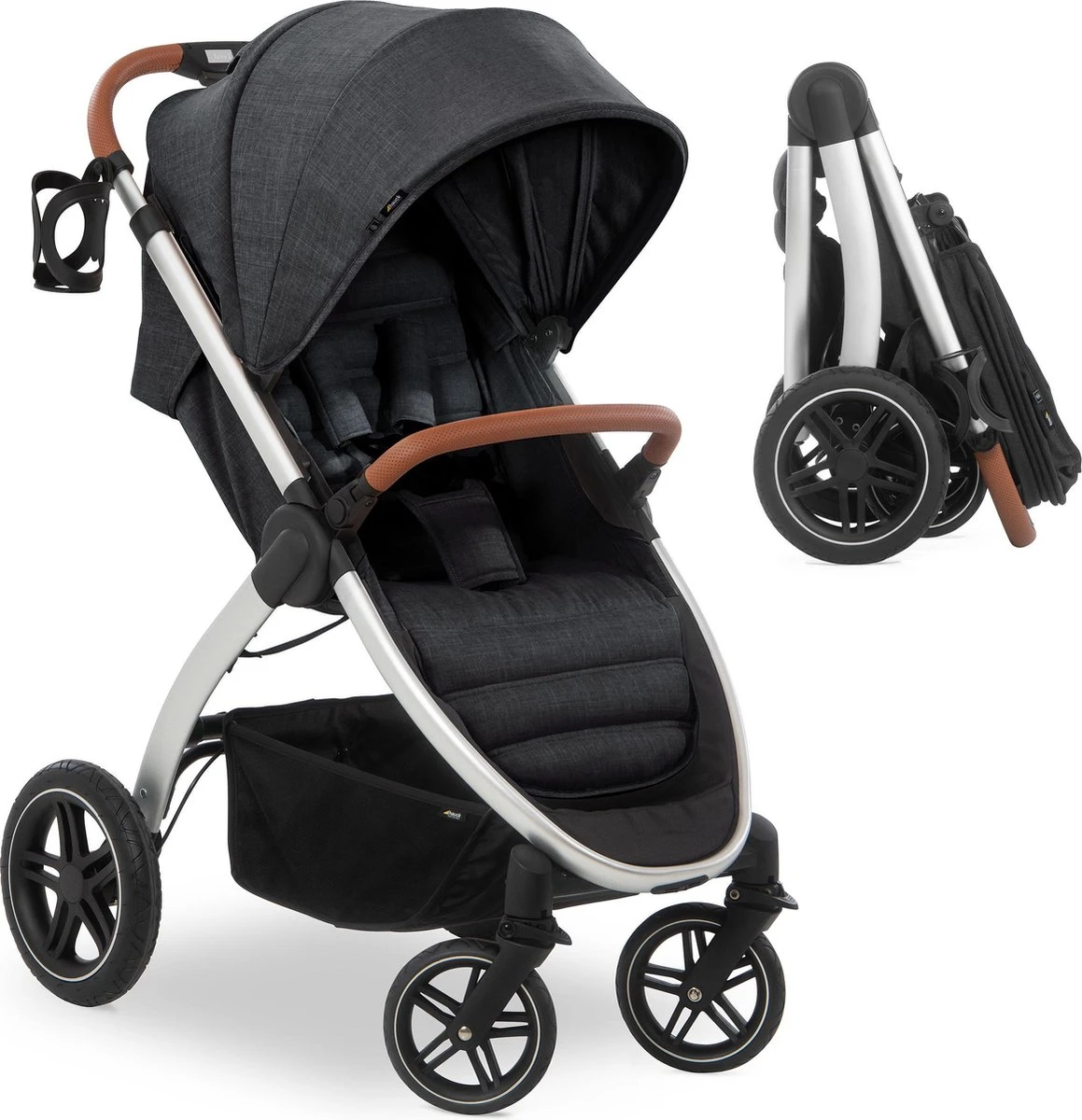 Hauck UpTown Buggy - Met één Hand Opvouwbaar - Zwart 3 Hauck UpTown Buggy - Met één Hand Opvouwbaar - Zwart