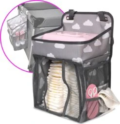 Casteleyn - Luier Organizer - Luiertas - Commodemandjes - Luierzak - Extra Ruim - Verstelbaar - Waterdicht - Wolkjes -Kinderwagen- En Accessoirewinkel 1165x1200 5