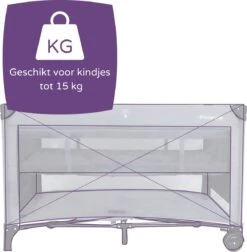 Prénatal Luxe Campingbedje Met Bodemverhoger - Inklapbaar Baby Campingbed - Reisbedje Met Wieltjes En Kruipluik - Inclusief Bodemmatras - 120 X 60 Cm - Grijs -Kinderwagen- En Accessoirewinkel 1174x1200 8