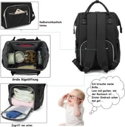 Massi Miliano Luiertas Unisex Zwart (M-22003-6) -Kinderwagen- En Accessoirewinkel 1179x1200 5