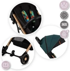 MoMi Wandelwagen - Compacte Lichtgewicht Buggy - Estelle - Green-Gold (geschikt Van 6mnd - 15kg) -Kinderwagen- En Accessoirewinkel 1183x1200 8