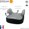Nania - Zitverhoger Dream Luxe - Groep 2/3 (van 15 Tot 36 Kg) - 3 Tot 12 Jaar - Grijs -Kinderwagen- En Accessoirewinkel 1184x1200 3