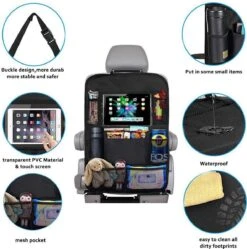 Merkloos Autostoel Organizer + Opvouwbare Mini Prullenbak Bundel - Musthave Voor Uw Autovakantie! - IPad/Tablet Houder - Opvouwbaar - Inklapbaar - Rugleuning - Auto Opbergsysteem - Kinderen - Waterafstotend - Prullenmand - Licht - Opberg - Universeel - Handig -Kinderwagen- En Accessoirewinkel 1188x1200 1