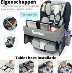 Premium Reistafel Voor Kinderen - Inclusief Tablethouder + Gratis Draagtas En Potloden - Auto Organizer - Playtray - Opvouwbaar - Speeltafel Auto - Tekentafel Auto - Grijs -Kinderwagen- En Accessoirewinkel 1191x1200 1