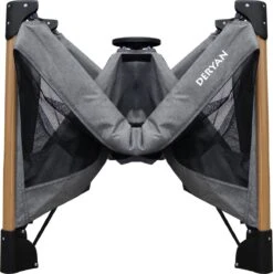 Deryan Luxe Campingbed Compleet - 120x60cm - Bodemverhoger - Verschoonblad - Opbergmand - Grijs -Kinderwagen- En Accessoirewinkel 1197x1200 12