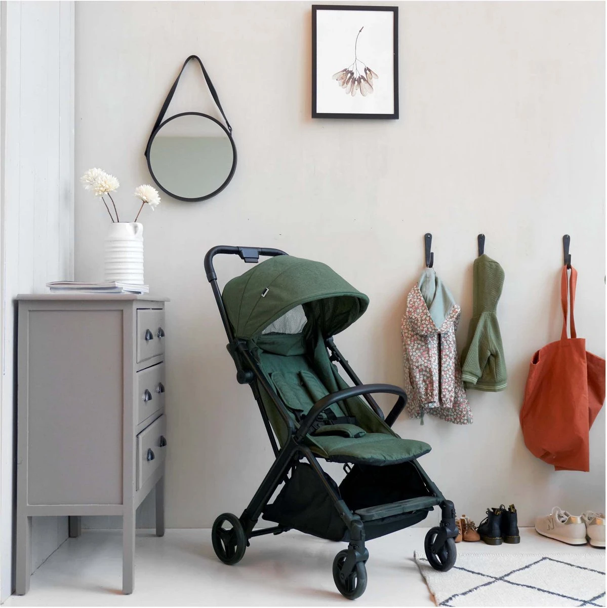 Prénatal Compact Buggy – Kinderwagen Met Boodschappenmand En Zonneklep - Traploos Verstelbare Wandelwagen – Inklapbaar Met 1 Hand - Plooibuggy Groen 8 Prénatal Compact Buggy – Kinderwagen Met Boodschappenmand En Zonneklep - Traploos Verstelbare Wandelwagen – Inklapbaar Met 1 Hand - Plooibuggy Groen - Afbeelding 6