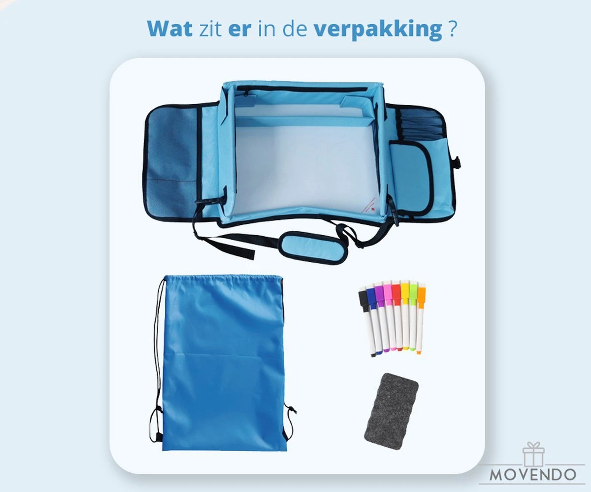 ‘’MOVENDO’’ Reistafel Voor Auto Kinderen – Autotafel – Speeltafel Auto – Travel Tray – Tekentafel – Opvouwbaar Met Tablethouder - Blauw 8 ‘’MOVENDO’’ Reistafel Voor Auto Kinderen – Autotafel – Speeltafel Auto – Travel Tray – Tekentafel – Opvouwbaar Met Tablethouder - Blauw - Afbeelding 6