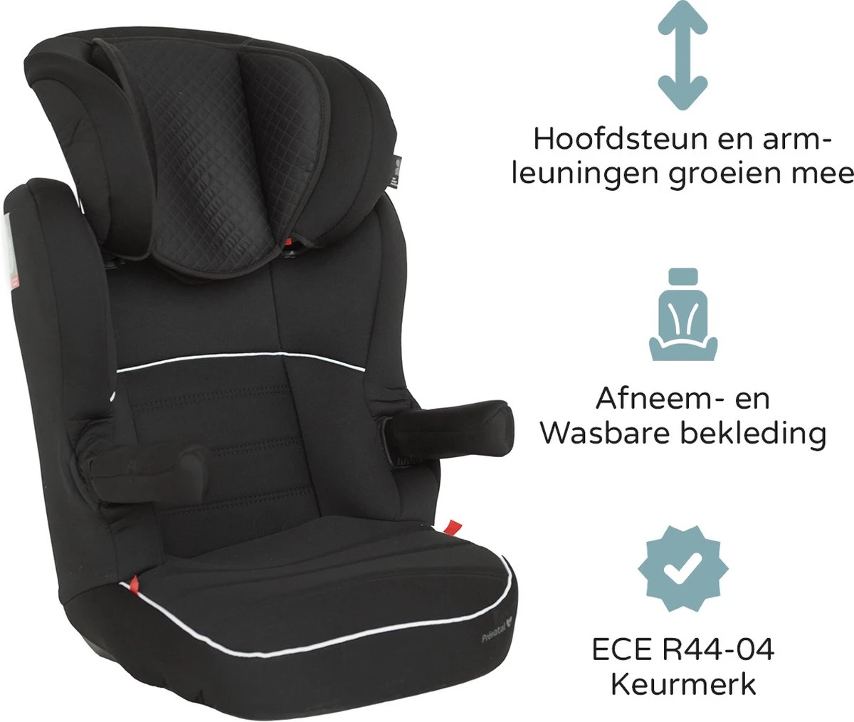 Prénatal Autostoel – Kinderzitje Auto - Groep 2/3 - 15-36 Kg – Zwart 4 Prénatal Autostoel – Kinderzitje Auto - Groep 2/3 - 15-36 Kg – Zwart - Afbeelding 2