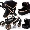 Luxe Kinderwagen 3 In 1 - Wandelwagen - Kinderwagen 3-in-1 Incl Autostoel - Kinderwagen Maxi Cosi – Buggy 3 In 1 - Newborn - Zwart/goud -Kinderwagen- En Accessoirewinkel 1200x1029 6