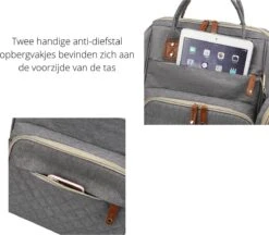 Humpy Dumpy Stijlvolle Luiertas Rugzak (Zwart) Met Uitschuifbaar Verschoon/ Slaap Bedje. Incl. Verschoon Matje, USB Poort & Buggy Straps -Kinderwagen- En Accessoirewinkel 1200x1049 2