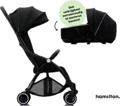Hamilton By Yoop X1 Plus Buggy – Nieuw, Hoger, Uitgebreider 2023 Model – Premium Stroller Met One Hand Folding Technologie – Zwart – Lichte, Verstelbare En Wendbare Kinderwagen Met Vele Gemakken -Kinderwagen- En Accessoirewinkel 1200x1053 3