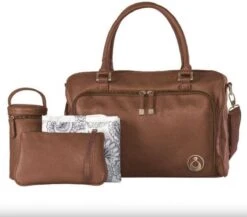 Grote Luiertas Double Zip Satchel Chestnut Redwood - Kunstleer - 42 Cm Breed -Kinderwagen- En Accessoirewinkel 1200x1056 4