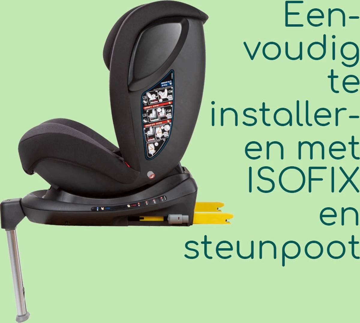 Bebeconfort Evolvefix Autostoeltje - 360° Draaibaar - Night Grey 4 Bebeconfort Evolvefix Autostoeltje - 360° Draaibaar - Night Grey - Afbeelding 2