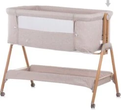 Co-Sleeper Chipolino Wieg KOSSD0212MO Sweet Dreams Mocca/Wood Incl. Wielen -Kinderwagen- En Accessoirewinkel 1200x1088 4