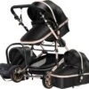 Merkloos Lioretti® Luxe Baby Buggy 3 In 1 | Baby Wagen | Kinderwagen Met Stoel En Wieg | Inklapbaar | Hoge Kwaliteit | Combi | Zwart -Kinderwagen- En Accessoirewinkel 1200x1094 2