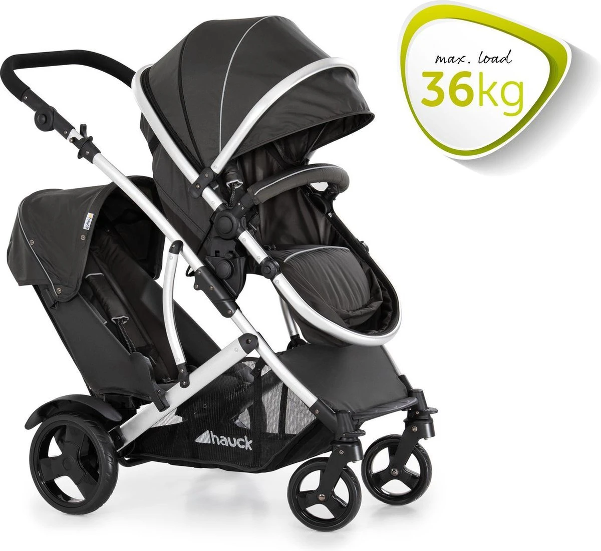 Hauck Duett 2 Duo Kinderwagen - Zwart 8 Hauck Duett 2 Duo Kinderwagen - Zwart - Afbeelding 6