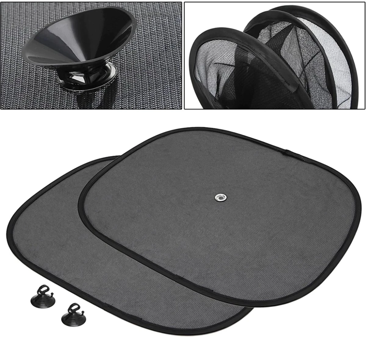 Zonnescherm Auto - Zonwering - Zijruit - UV Protectie - 2 Stuks Met Rheme Liniaal 4 Zonnescherm Auto - Zonwering - Zijruit - UV Protectie - 2 Stuks Met Rheme Liniaal - Afbeelding 2