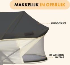 Deryan Infant Deluxe BabyBox Campingbedje - Cream + Inclusief Matras En Klamboe -Kinderwagen- En Accessoirewinkel 1200x1107 5