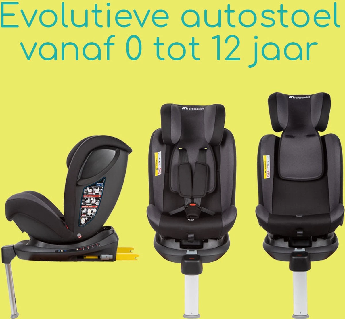Bebeconfort Evolvefix Autostoeltje - 360° Draaibaar - Night Grey 6 Bebeconfort Evolvefix Autostoeltje - 360° Draaibaar - Night Grey - Afbeelding 4