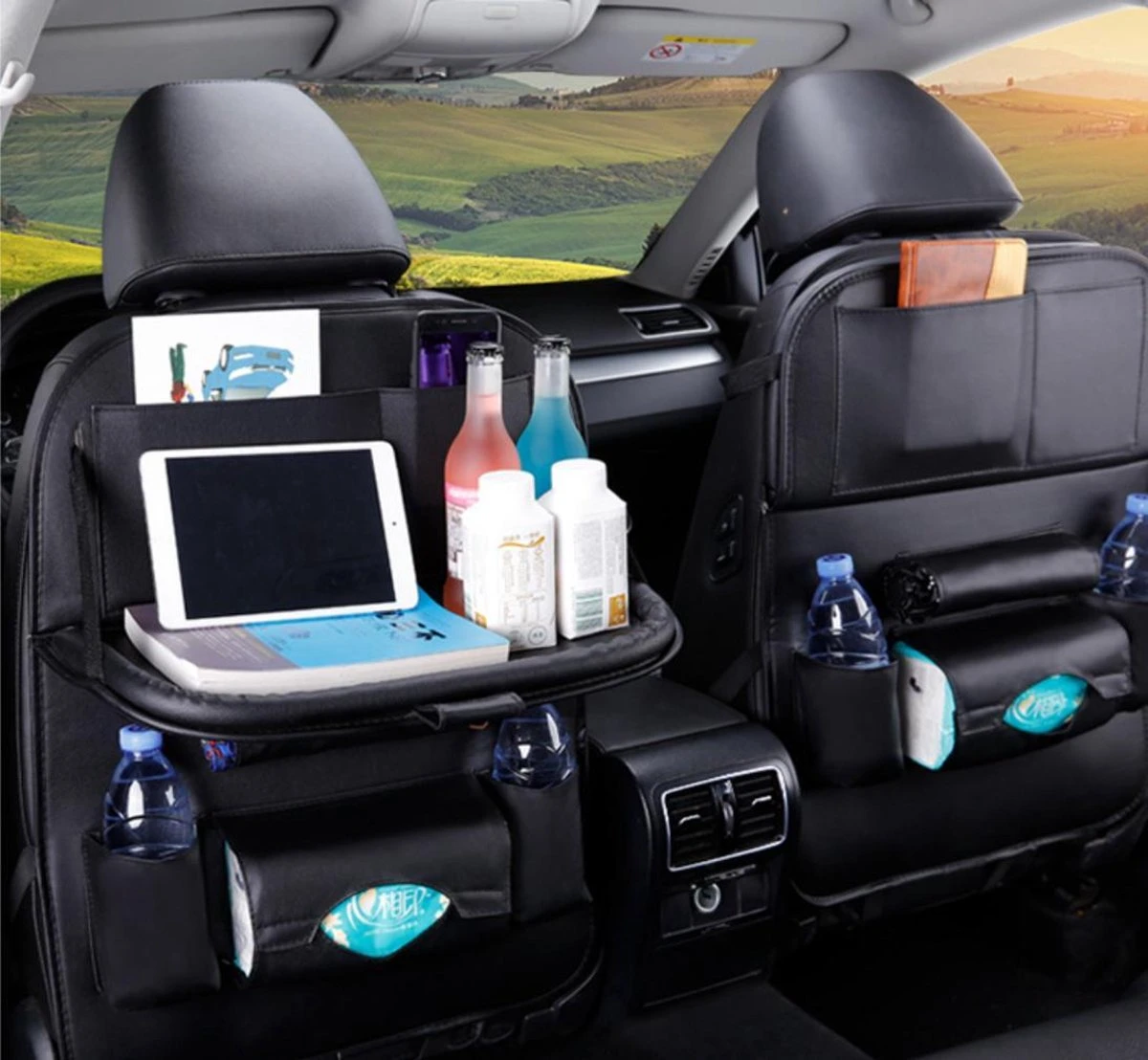 Merkloos Autostoel Organizer - Met Uitklapbare Laptophouder - Auto Organizer Met Tablet Houder - Auto Ipadhouder Voor Kinderen - Auto Organizer Met Uitklapbaar Tafel - Tray - Fleshouder - Tissuehouder - Car Organizer - Car Seat Organizer - Luxe Mat Zwart 4 Merkloos Autostoel Organizer - Met Uitklapbare Laptophouder - Auto Organizer Met Tablet Houder - Auto Ipadhouder Voor Kinderen - Auto Organizer Met Uitklapbaar Tafel - Tray - Fleshouder - Tissuehouder - Car Organizer - Car Seat Organizer - Luxe Mat Zwart - Afbeelding 2