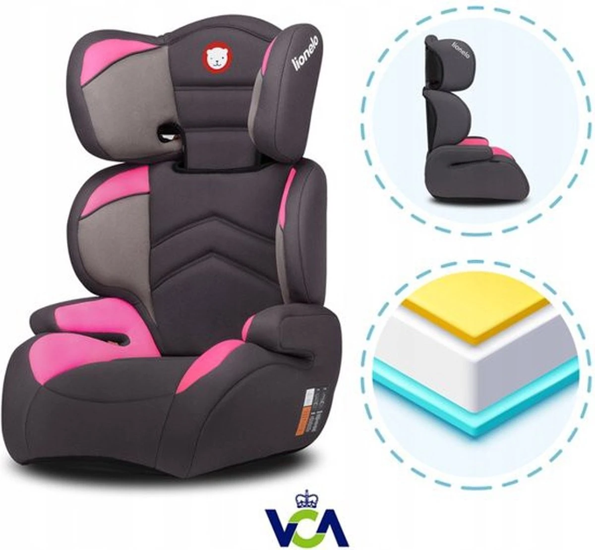 Lionelo Lars - Autostoeltje - ImpactGuard - Extra Spons - Tot 36kg 16 Lionelo Lars - Autostoeltje - ImpactGuard - Extra Spons - Tot 36kg - Afbeelding 14