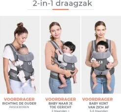 Deryan Meinkind Draagzak - Ergonomische Draagzak Vanaf Geboorte - Antraciet -Kinderwagen- En Accessoirewinkel 1200x1110 9