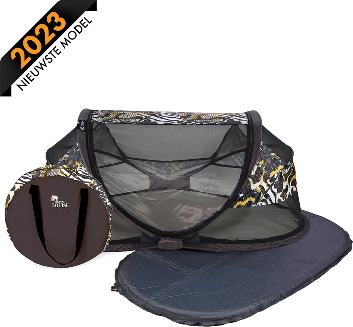 Deryan Baby Luxe Campingbedje – Inclusief Zelfopblaasbare Matras - Zoo 3 Deryan Baby Luxe Campingbedje – Inclusief Zelfopblaasbare Matras - Zoo