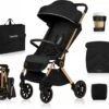 Lionelo Buggy Cloe - Kinderwagen Premium + - Tot 22 Kg - Verstelbare Rugleuning - 5-punts Veiligheidsgordels - Grote Zwenkwielen - Klamboe - Bekerhouder - Lichtgewicht - Compact - Waterdicht