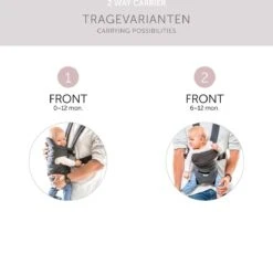 Hauck 2 Way Carrier Draagzak - Buikdrager - Melange Charcoal -Kinderwagen- En Accessoirewinkel 1200x1116 6