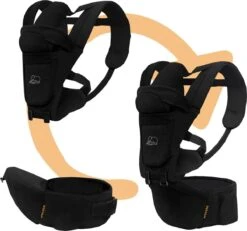 Deryan Pack Luxe Ergonomische Draagzak - Babydrager + Opbergvakjes - Zwart -Kinderwagen- En Accessoirewinkel 1200x1120 5