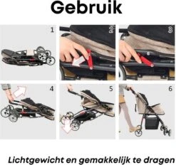 Merkloos Homezie Hondenbuggy | Huisdieren Tot 15 Kg | 4-wieler | Hondenbuggy Inklapbare | Katten Buggy | Buggy | Huisdieren Buggy -Kinderwagen- En Accessoirewinkel 1200x1127 1