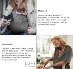 Baby Draagdoek - Babywrap - Baby Carrier - Babydrager - Buikdrager Baby – Baby Draagzak - Baby Sling | Luminatic® | Ergonomisch | Met Tasje | Donker Grijs 15 Baby Draagdoek - Babywrap - Baby Carrier - Babydrager - Buikdrager Baby – Baby Draagzak - Baby Sling | Luminatic® | Ergonomisch | Met Tasje | Donker Grijs -Kinderwagen- En Accessoirewinkel 1200x1130 4