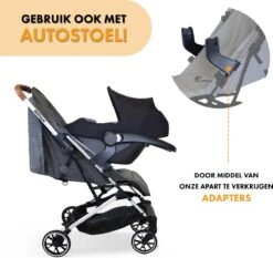Deryan Luxe Rolo X2 Dubbele Buggy - Duo Buggy - Grijs -Kinderwagen- En Accessoirewinkel 1200x1134 2