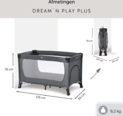 Hauck Dream N Play Plus Campingbedje Set - Met Matras En Muggennet - Grijs -Kinderwagen- En Accessoirewinkel 1200x1134 6